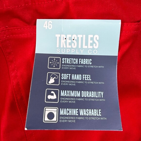 NWT Trestles Supply Co. Men's Red Jeans, Sz 46, Stretch, Motivational Text - Picture 12 of 15
